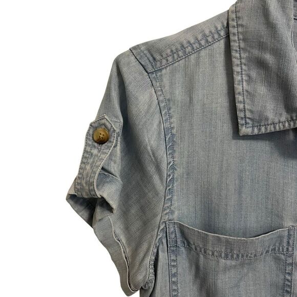 Vinyard Vines Chambray Pocket Short Sleeve Dress Size 4 NWT - Picture 5 of 8